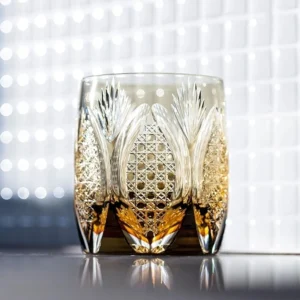 Hand Engraving Crystal White Rime Edo Kiriko Wine Glasses High End Whiskey Cup Brandy Snifter Artwork